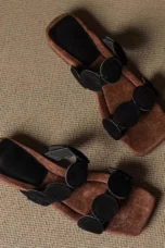 Rosella | Croc Embossed Suede Mules