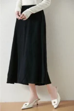 Olympia | Merino Wool Knit A-Line Skirt