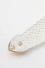Woven Stretch Belt, Hooked Gold Buckle