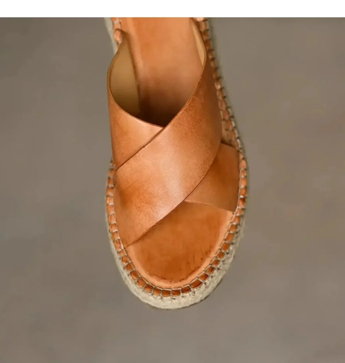 Antonine | Woven Leather Platform Slides