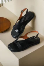 Maximilienne | Leather Low Platform Sandals