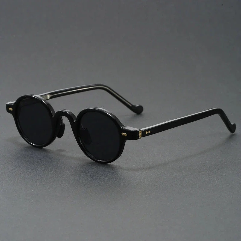 Translucent Round Acetate Sunglasses