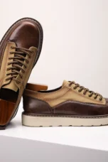 Célestin | Leather Canvas Lace-Up Sneakers