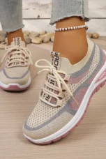 Lucille | Padded Collar Two Tone Sneakers