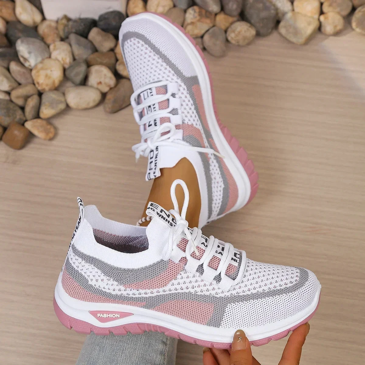 Lucille | Padded Collar Two Tone Sneakers