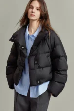Léonide | Quilted Funnel Neck Parka