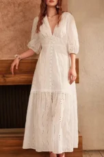 Ursule | Knife Pleat High Waist Maxi Dress