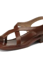 Fidelia | Italian Leather Crossed Sandals