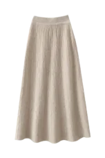 Olympia | Merino Wool Knit A-Line Skirt
