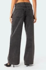 Ines | High Rise Cotton Straight Jeans