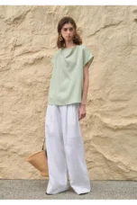 Valentina | Deep Pleated Linen Blend Pants