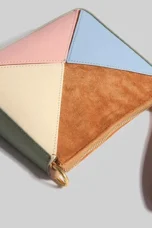 Faceted Panel Structured Handbag