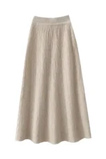 Olympia | Merino Wool Knit A-Line Skirt