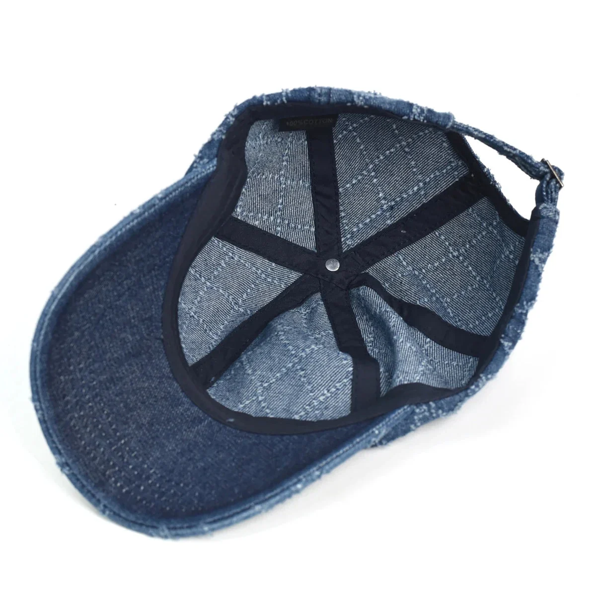 Diamond Stitch Denim Cap