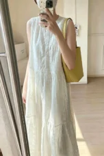Séraphie | Open Knit Cotton Maxi Dress