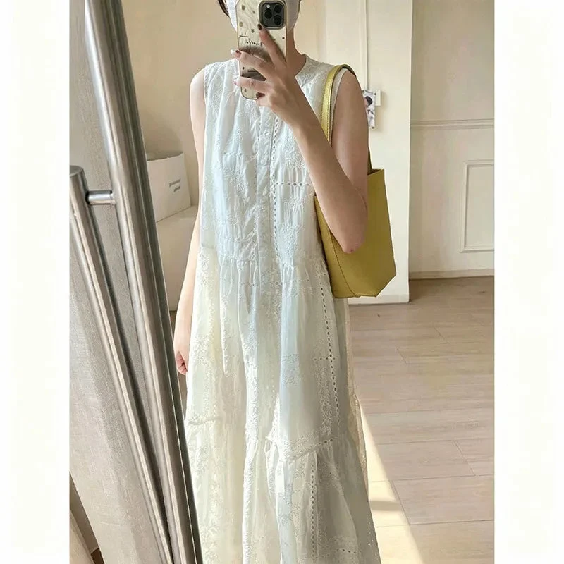 Séraphie | Open Knit Cotton Maxi Dress