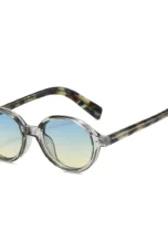 Round Acetate Sunglasses, Gradient Tint