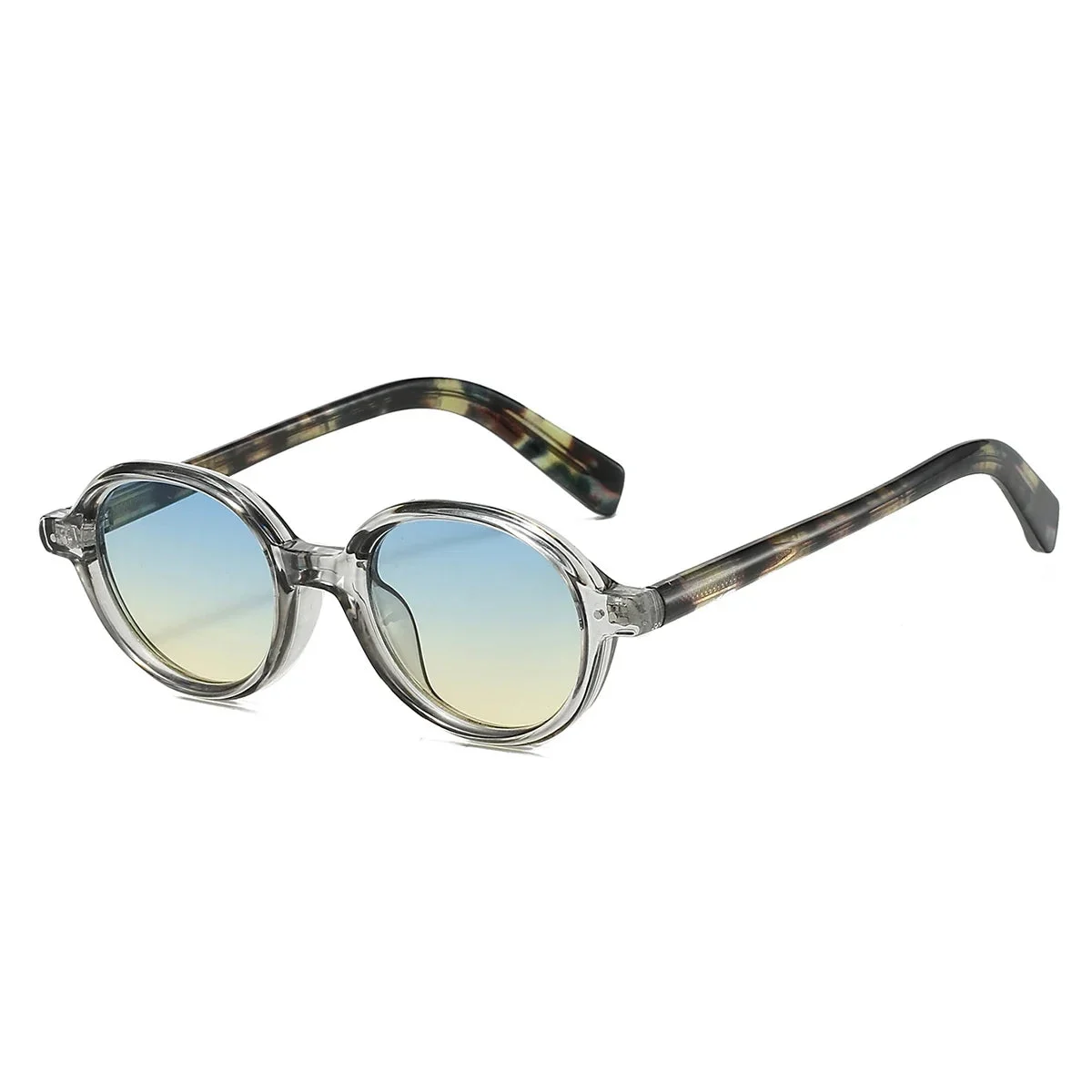 Round Acetate Sunglasses, Gradient Tint