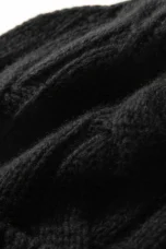 100% Cashmere Cable Knit Beanie