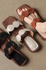Rosella | Croc Embossed Suede Mules