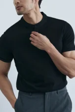 Léonce | Heavy Cotton Buttoned Crew Tee