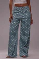 Paule | Polka Dot Cotton Wide Leg Trousers