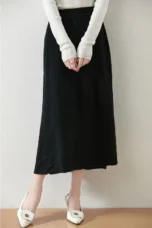 Olympia | Merino Wool Knit A-Line Skirt