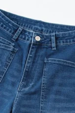 Sylviane | Structured Denim Barrel Leg Jeans