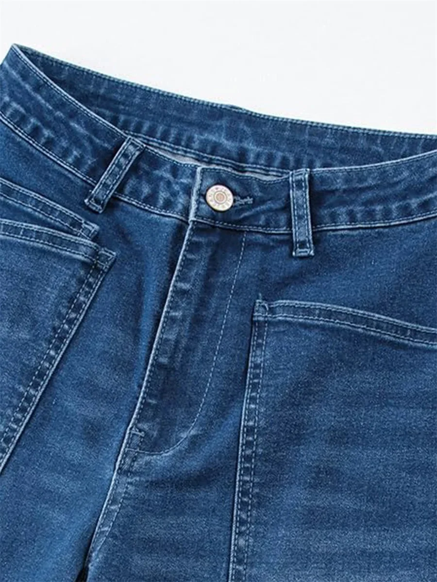 Sylviane | Structured Denim Barrel Leg Jeans