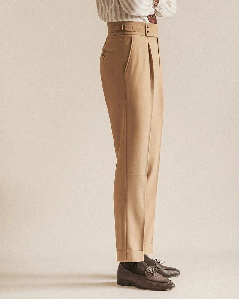 Carole | High Waist Pleated Trousers