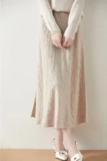 Olympia | Merino Wool Knit A-Line Skirt