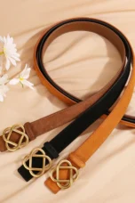 Suede Knot Buckle Belt, 2.8 cm Wide