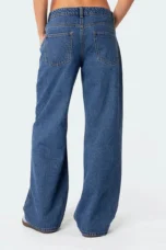 Ines | High Rise Cotton Straight Jeans