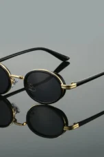 Slim Rim Oval Metal Sunglasses