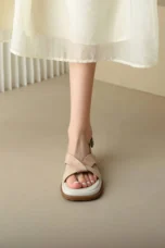 Maximilienne | Leather Low Platform Sandals