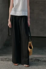 Valentina | Deep Pleated Linen Blend Pants