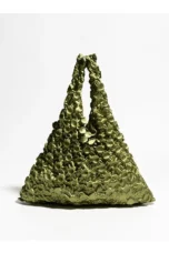 Ruched Bubble Tote, Long Shoulder Handles