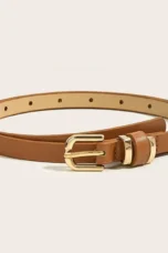Leopard Print Leather Belt, 41 in