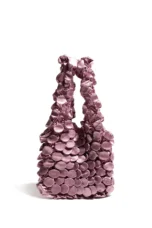 Ruched Bubble Tote, Long Shoulder Handles
