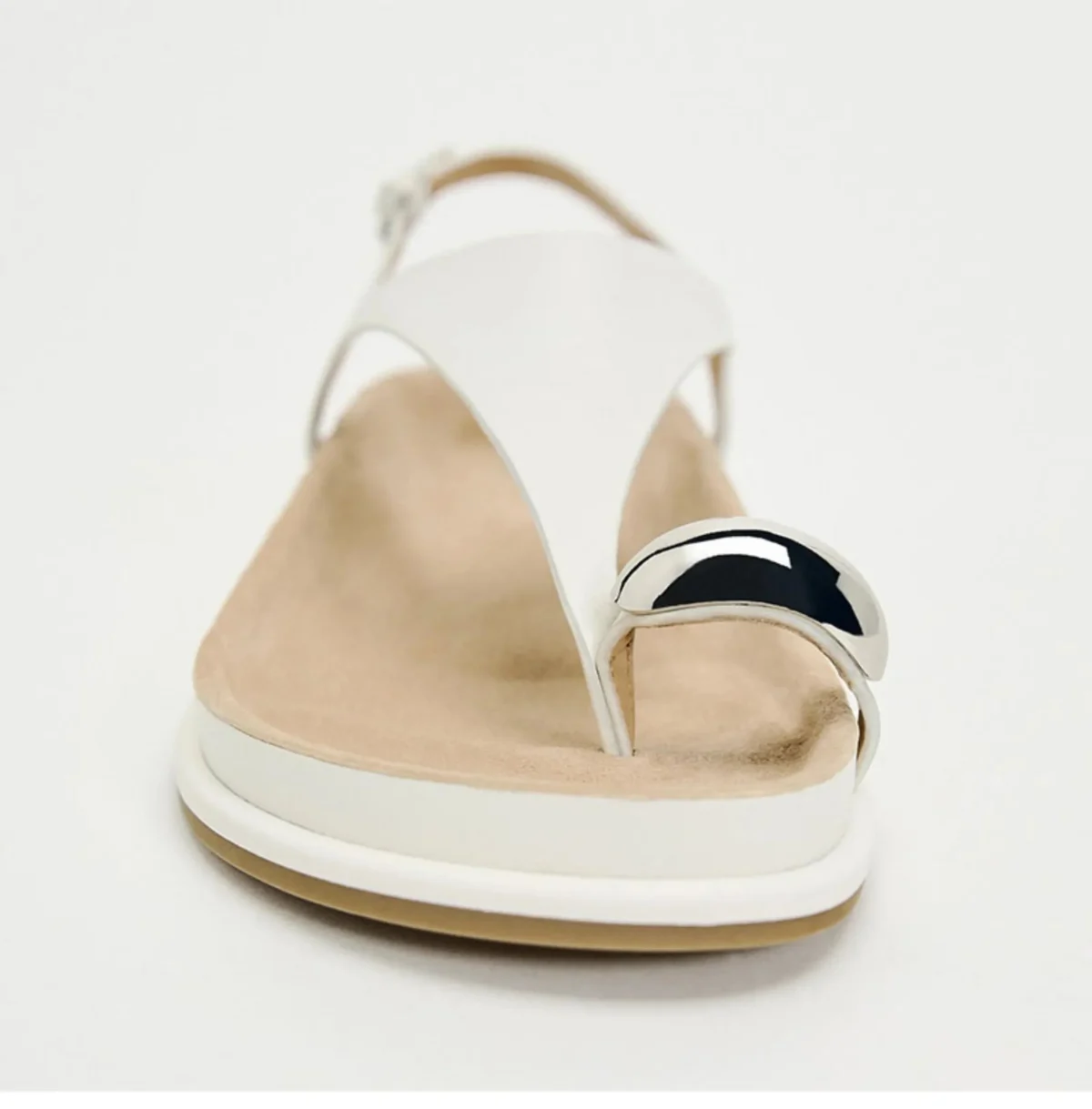 Eudora | Metal Trim Ankle Strap Flats