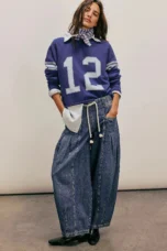 Julienne | Cotton Denim Drawstring Pants