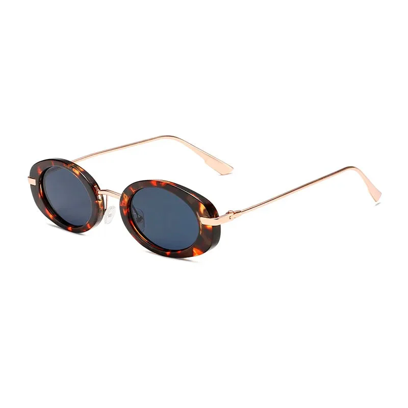 Oval Polarized Sunglasses, Gradient Tint