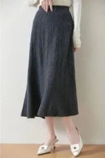 Olympia | Merino Wool Knit A-Line Skirt
