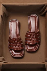 Andreanne | Hand Woven Square Toe Slides