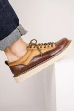 Célestin | Leather Canvas Lace-Up Sneakers