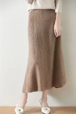 Olympia | Merino Wool Knit A-Line Skirt