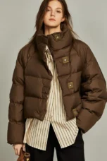 Léonide | Quilted Funnel Neck Parka