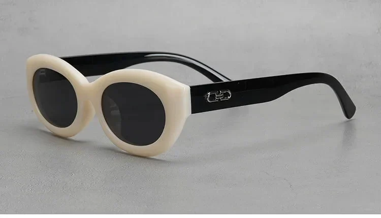 Thick Rim Round Sunglasses