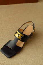 Hortensia | Chain Detail Block Heel Sandals