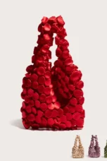Ruched Bubble Tote, Long Shoulder Handles